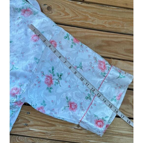 Vintage Christian Dior Floral Silk Robe Size Small Women’s White - Picture 6 of 7